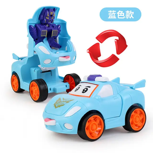 Pull Back Robot Car Toy - Push & Go Convert Robot Cars Toys For Kids Boys Girls Baby Babies Friction Powered Vehicle gifts