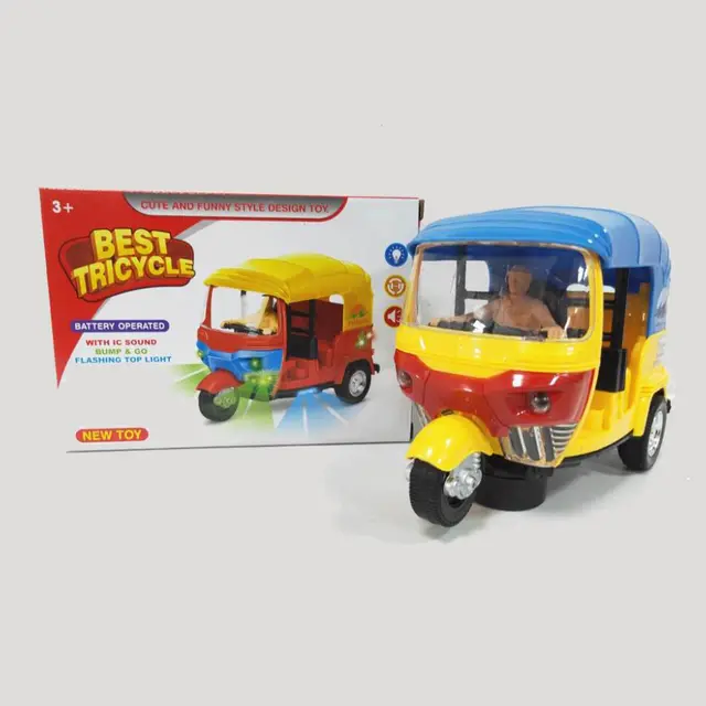 Bump and Go Auto Rickshaw Toy for babies and kids