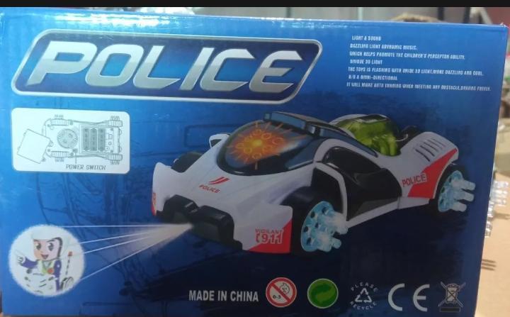 3D LED light Bump and Go Sports Police Car