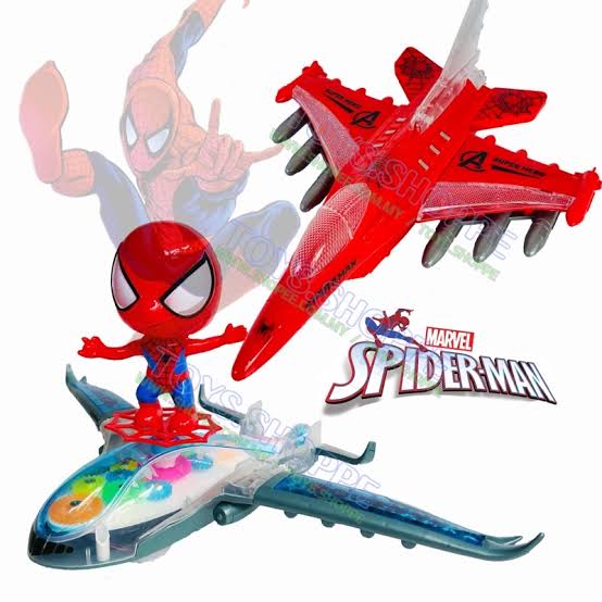 Spider-man Avengers Spiderman Hero Large LED Airplane Aeroplane aircraft Flying Educational Plane