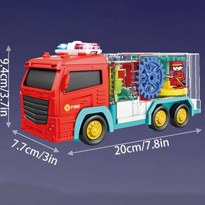 Shopparadise Fire Truck Toy, Transparent Tow Truck, Luminous Toy