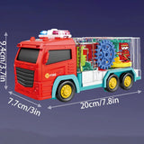 Shopparadise Fire Truck Toy, Transparent Tow Truck, Luminous Toy