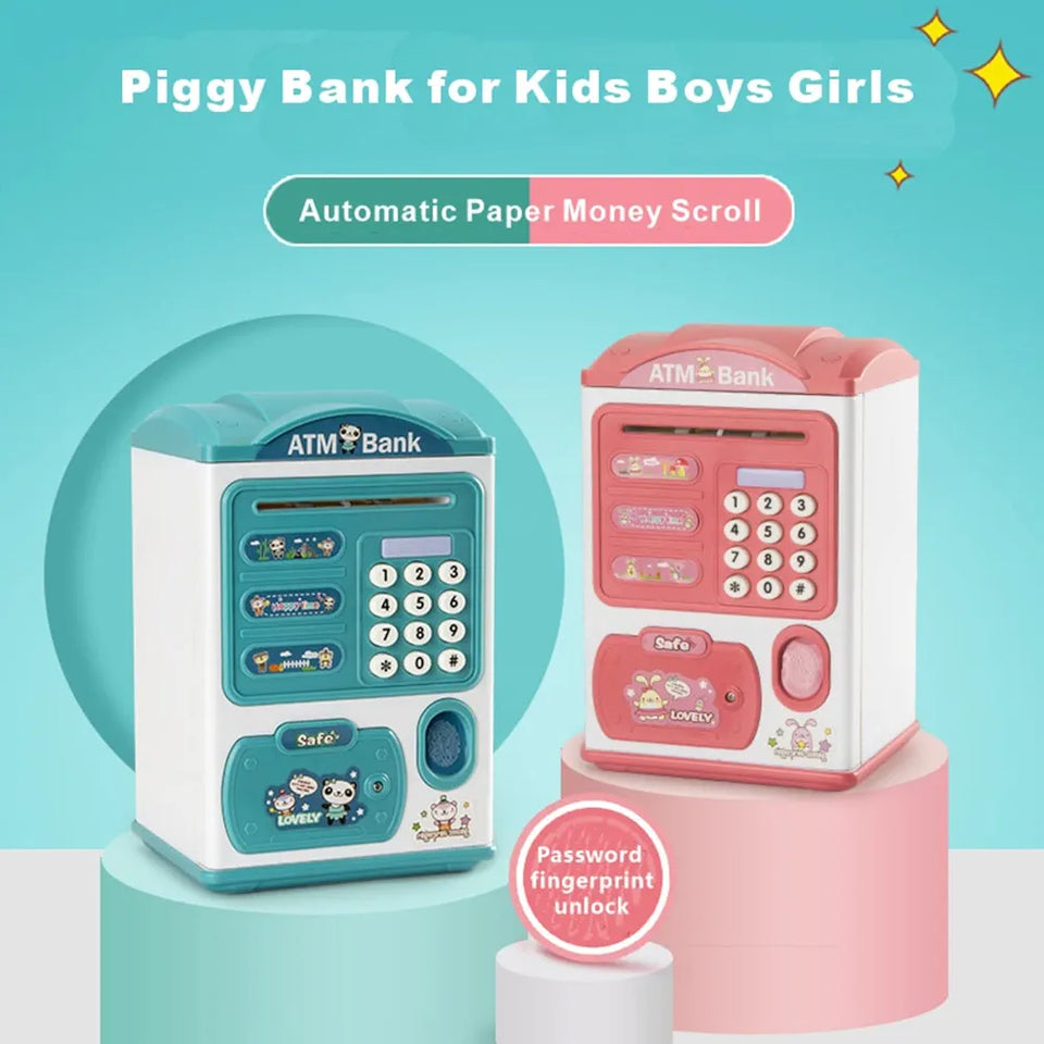 ATM Machine for Kids finger print  atm machine for saving money low price