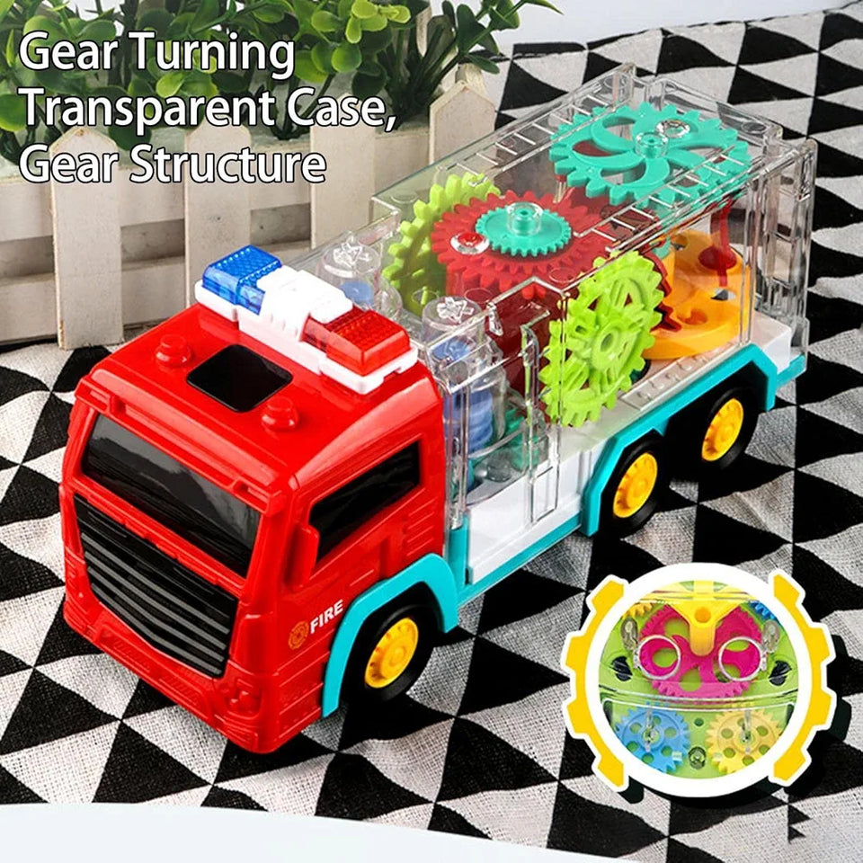 Shopparadise Fire Truck Toy, Transparent Tow Truck, Luminous Toy