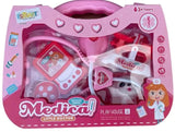 Medical Little Doctor Set Pink Carry Case Girls Pretend Play Toy Kids Gift