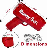 Money Gun Cash Gun Super Gun Spray Gun Dollar Money Gun for Wedding, Parties and Fun Include 100 Fake Dollar