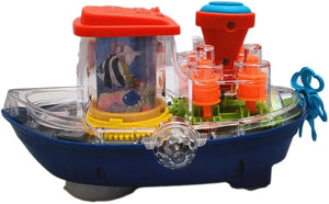 Underwater Symphony Transparent Musical Land
Ship Toy With Dazzling Lights