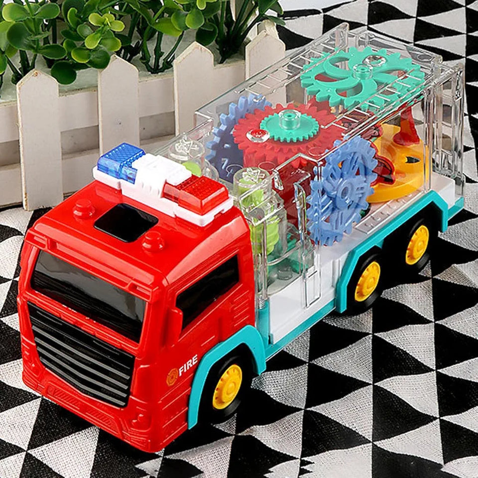 Shopparadise Fire Truck Toy, Transparent Tow Truck, Luminous Toy