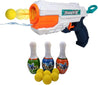 Chocozone Dual Function Shooting Gun Toy Ball Blaster Gun Foam Shooter with 3 Bowling Pins & Water Gun