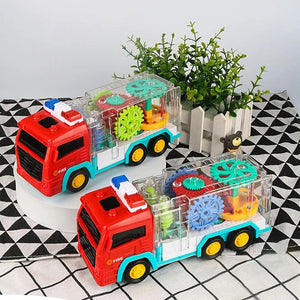 Shopparadise Fire Truck Toy, Transparent Tow Truck, Luminous Toy