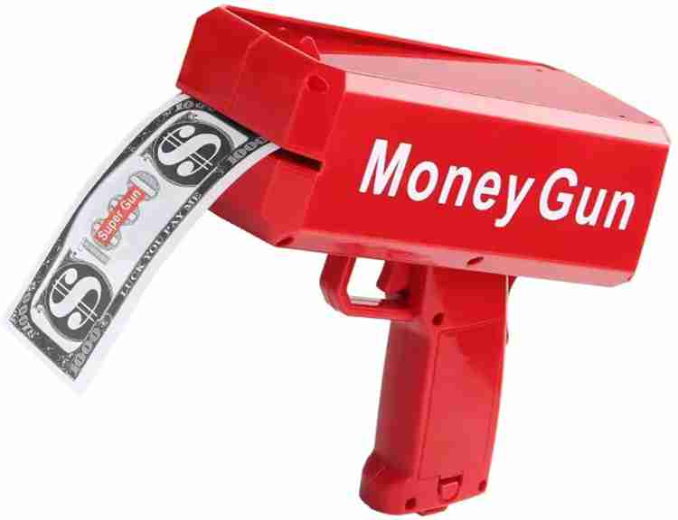 Money Gun Cash Gun Super Gun Spray Gun Dollar Money Gun for Wedding, Parties and Fun Include 100 Fake Dollar