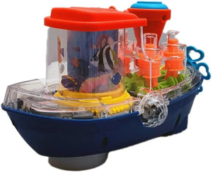 Underwater Symphony Transparent Musical Land
Ship Toy With Dazzling Lights