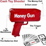 Money Gun Cash Gun Super Gun Spray Gun Dollar Money Gun for Wedding, Parties and Fun Include 100 Fake Dollar