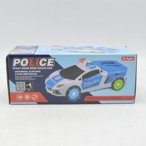 Universal Police Car Rotates 360°, Opens Door Automatically, Lights Music, Car Toy for Kids